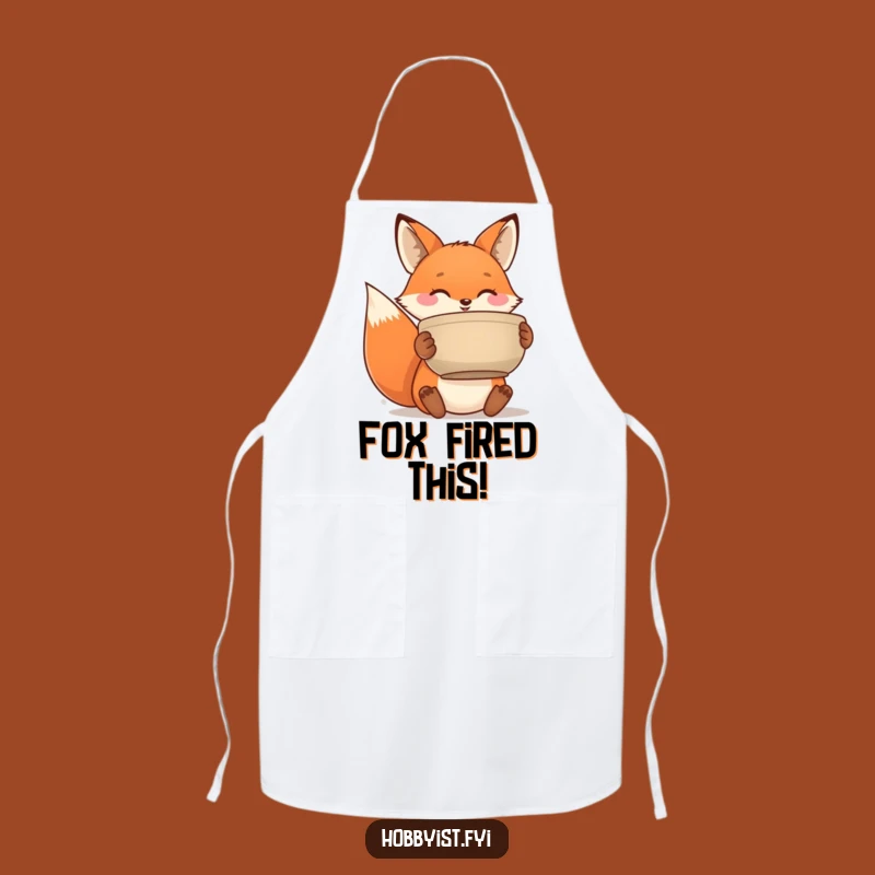 Funny Fox Pottery Apron - Hilarious Protection for Messy Potters