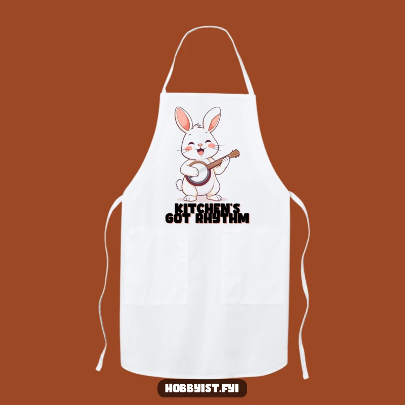 Funny Bunny Banjo Apron: Cook with Musical Joy and Whimsy
