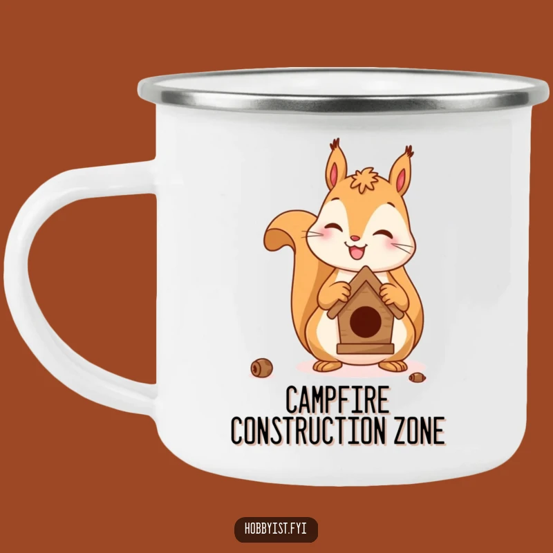 Funny Squirrel Camper Mug - Outdoor Crafting Adventure Gift!