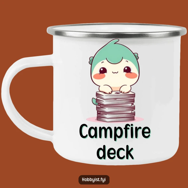 Funny Card Balancing Creature Camping Mug: Adventure with a Smile!