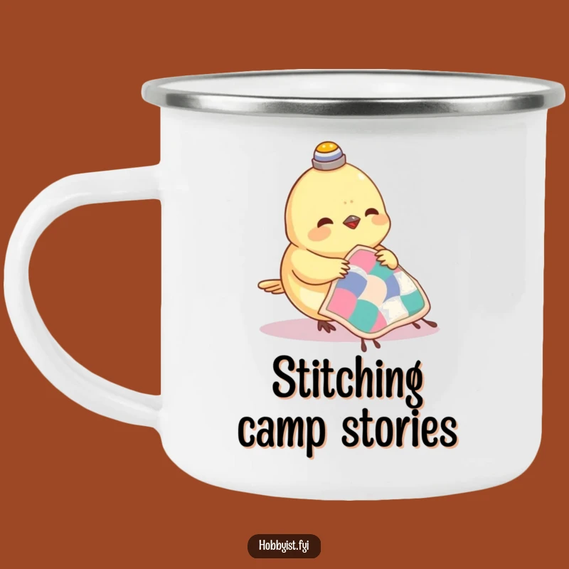 Funny Sewing Bird Camping Mug - Tiny Project Fuel, Great Funny Gift