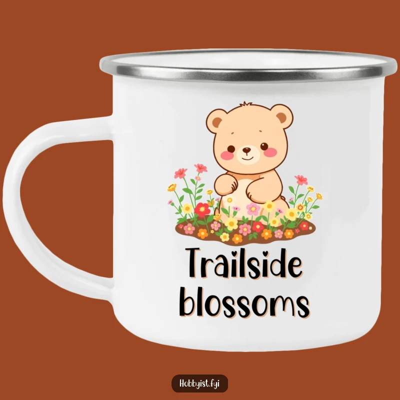 Funny Kawaii Bear Camping Mug: Happy Gardener, Outdoor Bloom Gift