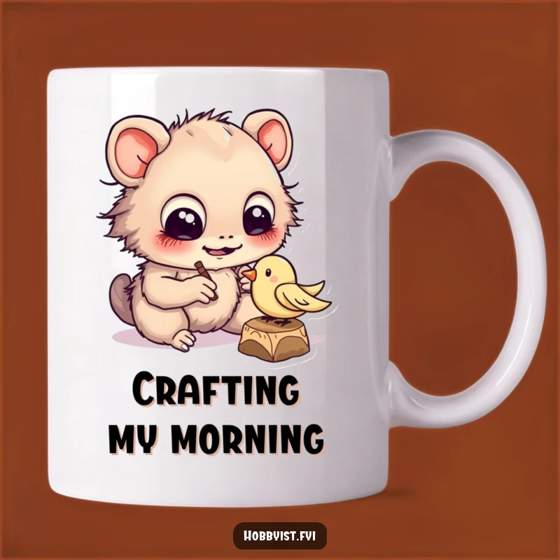 Funny Carving Creature Mug - Diligent Artisan & Cute Gift