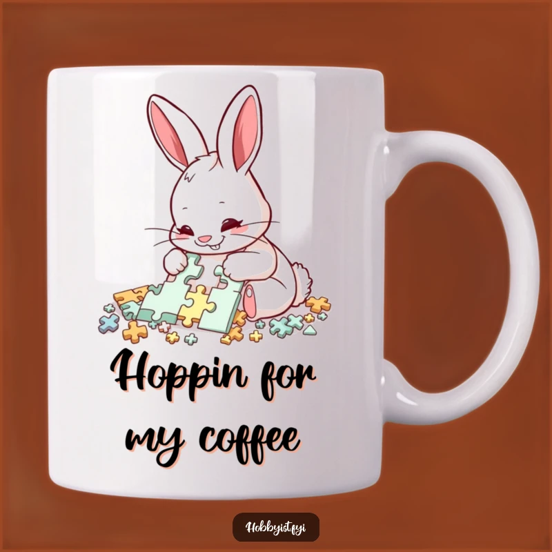 Funny Rabbit Puzzle Mug: Hilarious Gift for Puzzle Masters