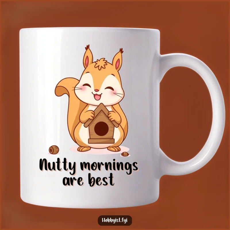 Funny Squirrel Birdhouse Creator Mug - Perfect Gift for Crafty Friends!