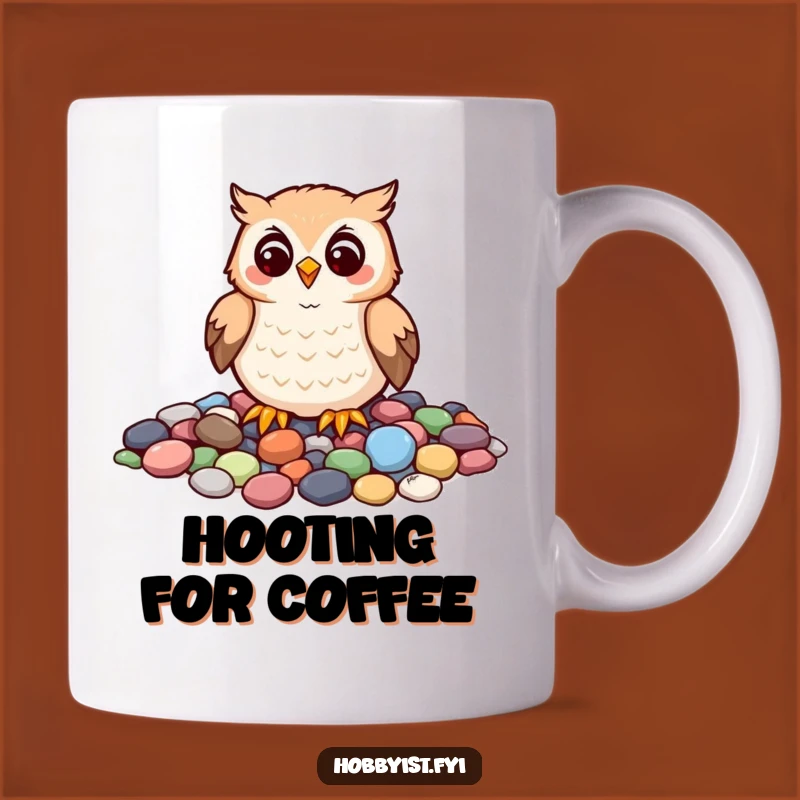 Funny Owl Mosaic Mug: Artistic Character Gift for Creative Minds