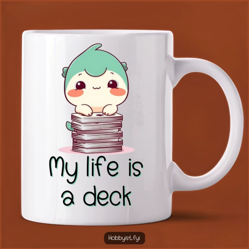 Funny Card Balancing Creature Mug: A Hilarious Gift for Gamers and Jokers!