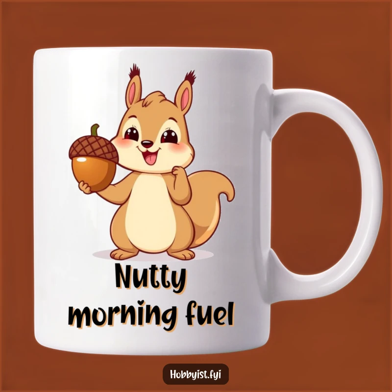 Funny Squirrel Sculptor Mug Gift - Cheerful Artisan Critter, Acorn Art Humor, Unique Present