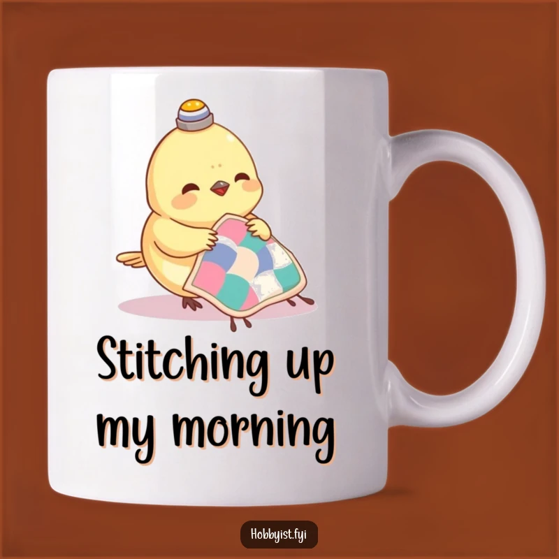 Funny Sewing Bird Mug - Tiny Crafter's Delight, Perfect Funny Gift