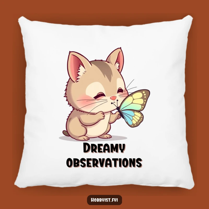 Funny Curious Creature Pillow: Cozy Comfort for the Contemplative!