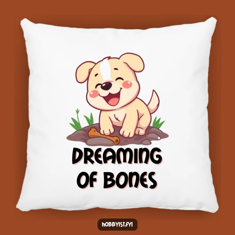 Funny Dog Digging Pillow - Happy Pup, Cozy Canine Cushion, Pet Lover Accent