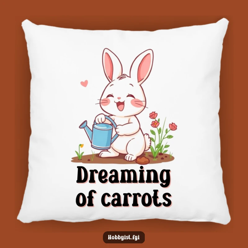 Funny Gardening Rabbit Pillow: Cozy & Comical Bunny Home Decor, Perfect Funny Gift