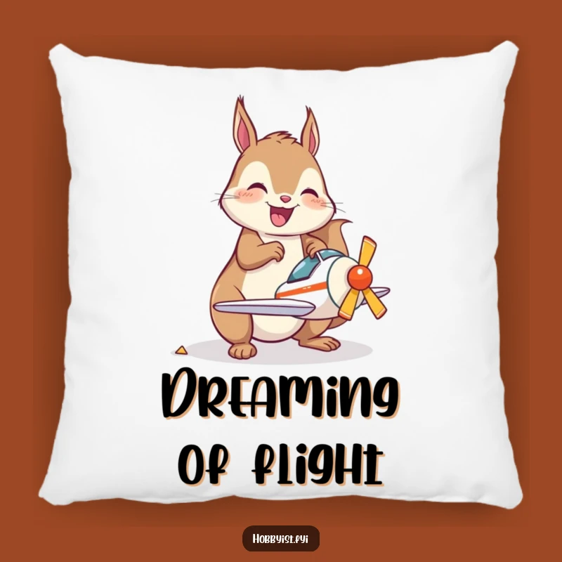 Funny Squirrel Pillow: Cozy Kawaii Builder Decor, Soft and Charming Funny Gift