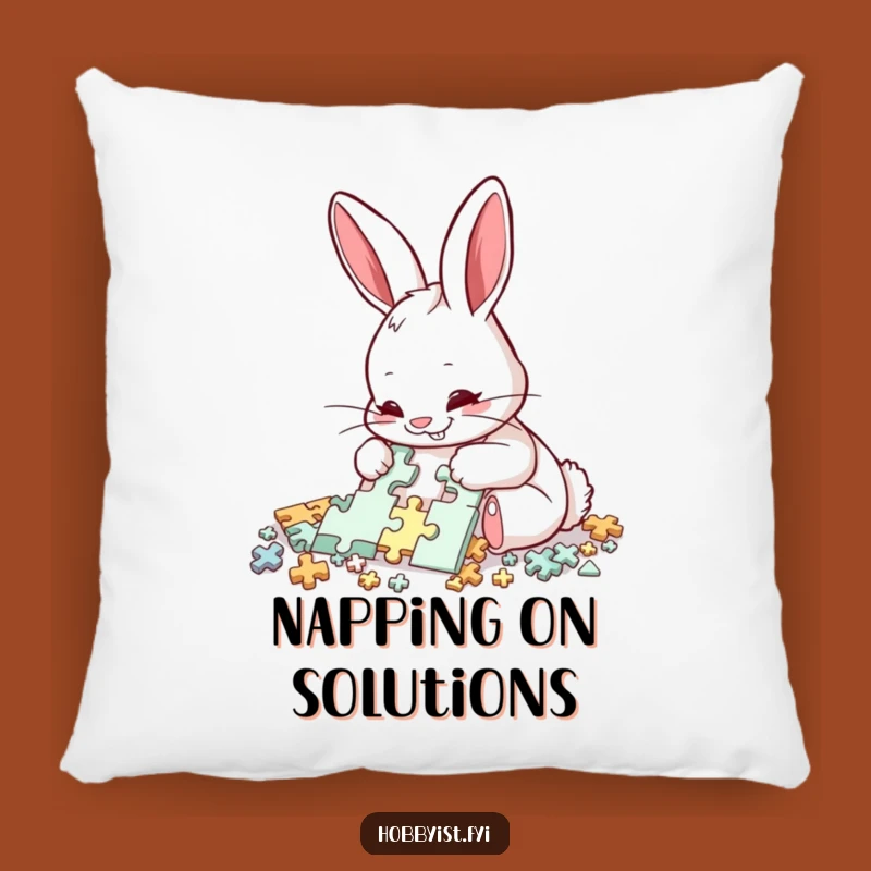Funny Rabbit Puzzle Pillow: Cozy Comfort for Focused Minds