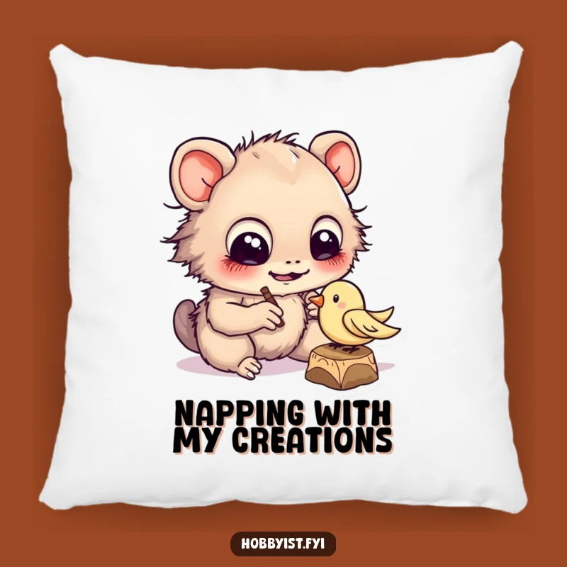 Funny Carver Creature Pillow - Cozy Comfort & Crafty Charm Gift