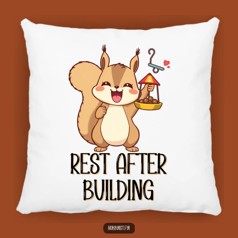 Squirrel Bird Feeder Pillow: A Funny, Cozy Accent for Crafty Souls