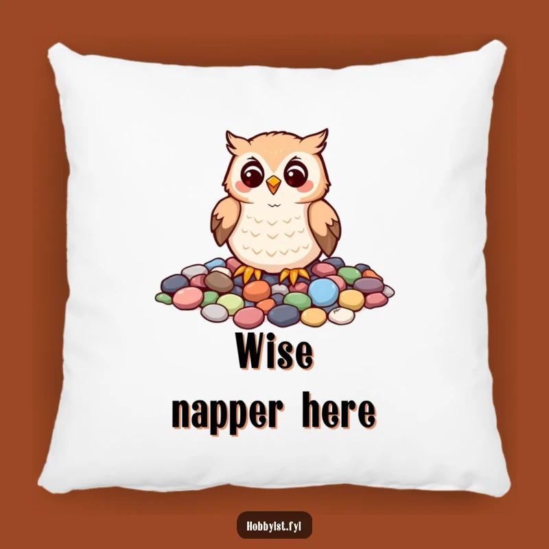 Funny Owl Mosaic Pillow: Soft Character Cushion for Artistic Comfort