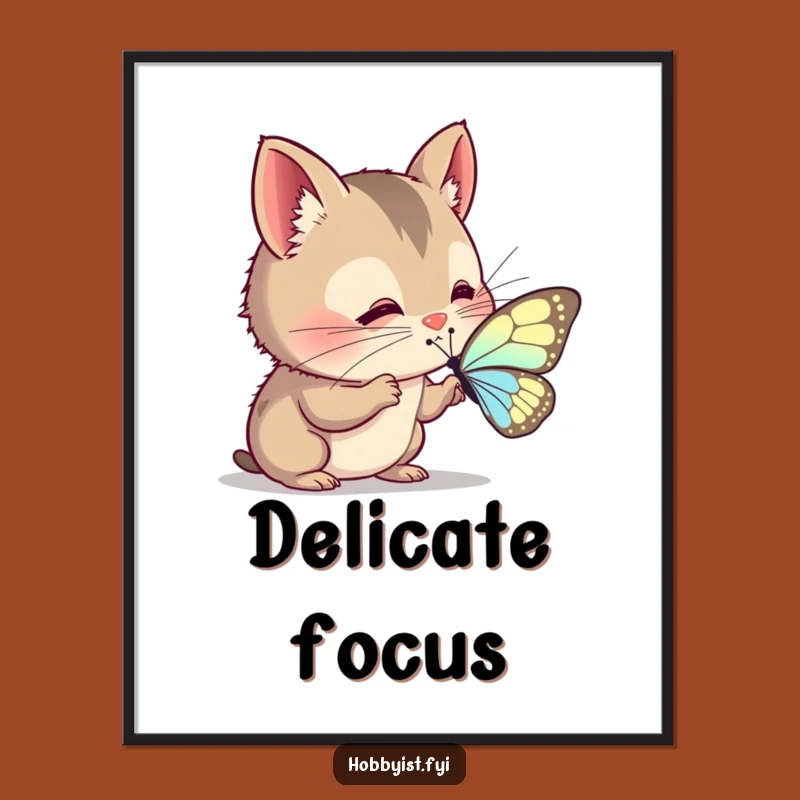 Funny Curious Creature Digital Art: Instant Wonder for Your Walls!