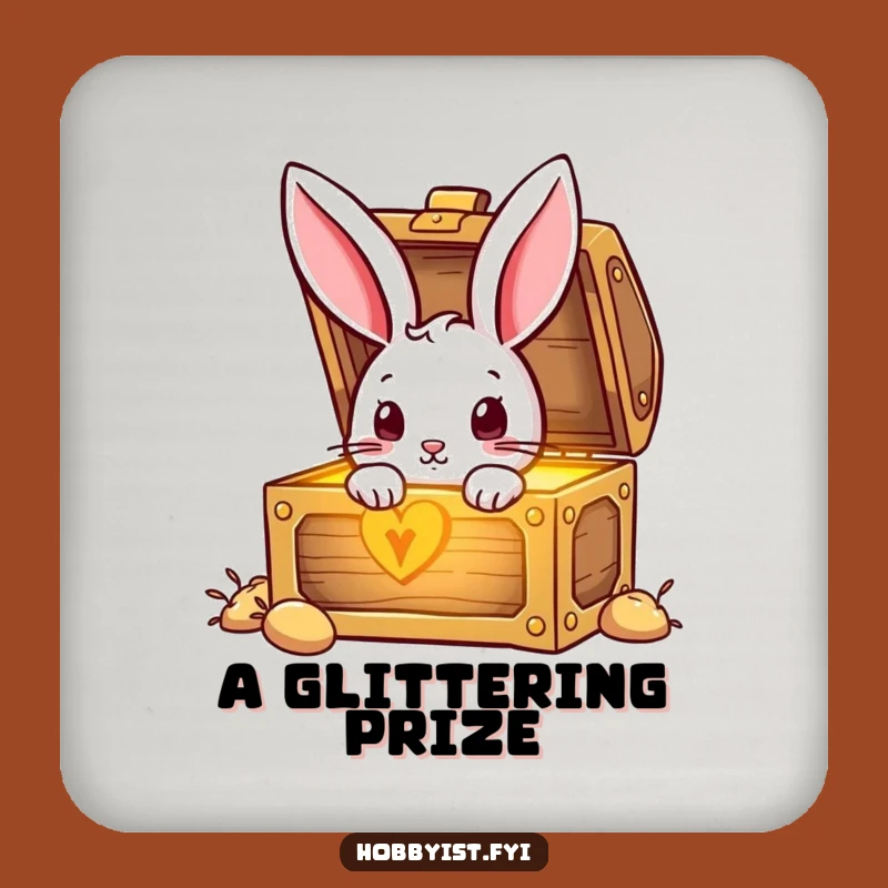 Funny Rabbit Treasure Coaster: Protect Surfaces with Whimsical Humor!