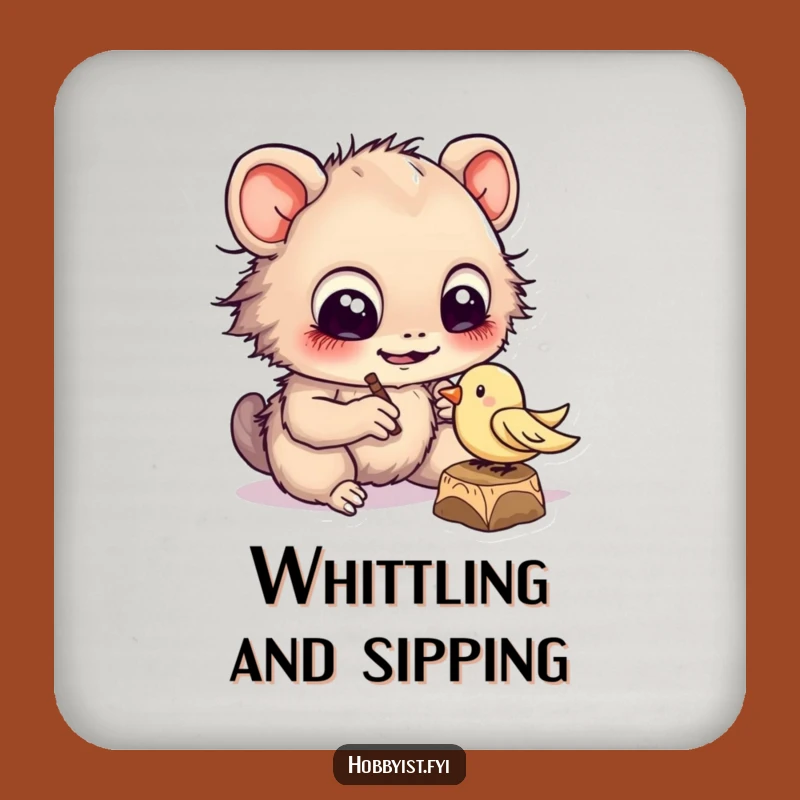 Funny Carver Creature Drink Coaster - Protect Surfaces with Crafty Charm Gift