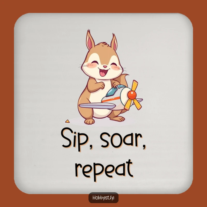 Funny Squirrel Coaster: Protect Surfaces with Hobby Art, Perfect Small Funny Gift