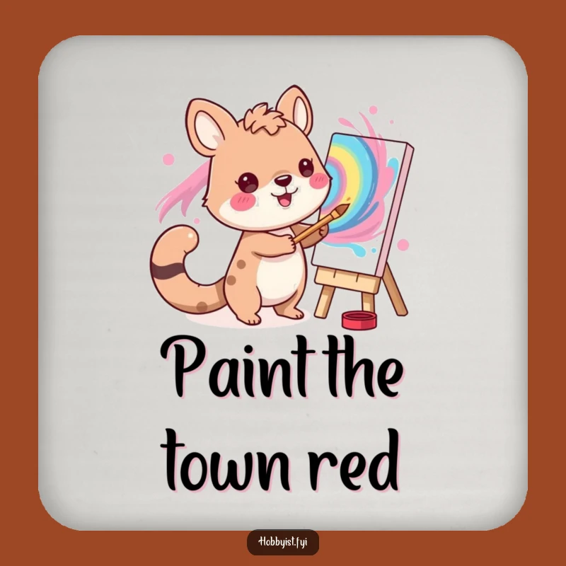 Funny Artist Animal Coaster: Protect Surfaces with Artistic Flair