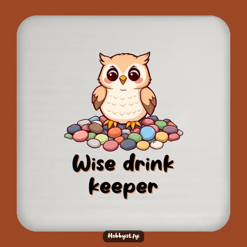 Funny Owl Mosaic Drink Coaster: Protect Surfaces with Artistic Flair