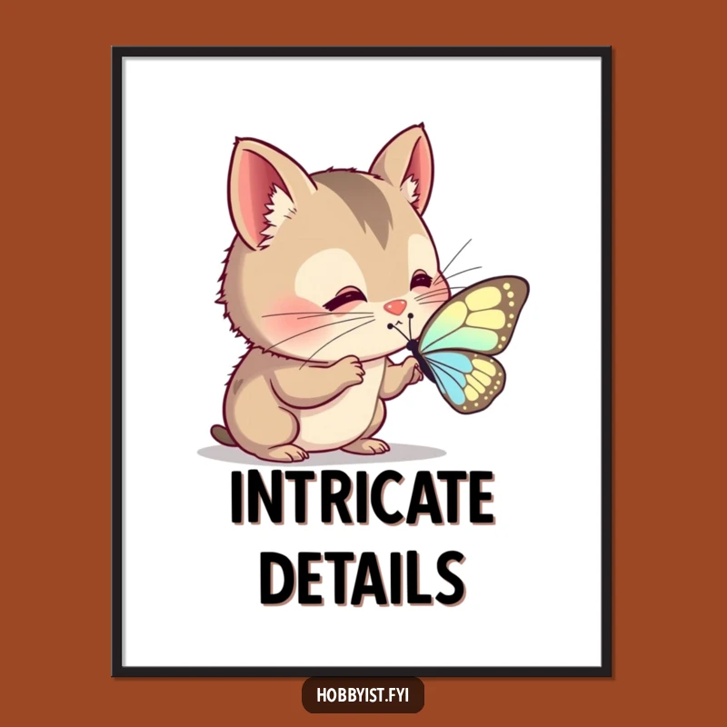 Funny Curious Creature Poster: Enchanting Wall Art for Nature Lovers!