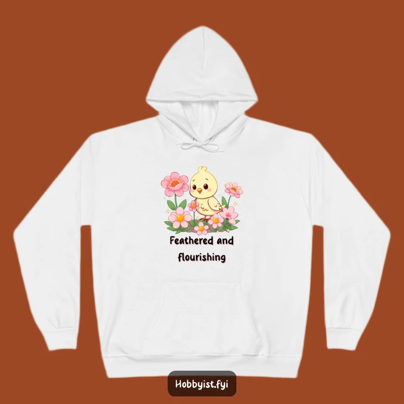 Cozy Funny Bird Garden Hoodie: Stay Warm with Floral Fun and Humor!