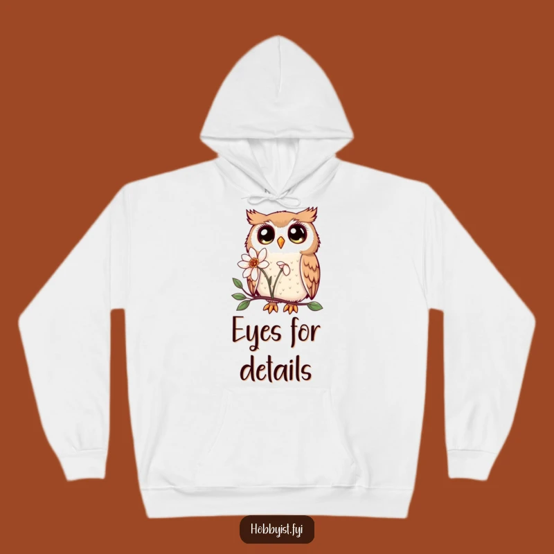 Cozy Funny Kawaii Owl Hoodie: Enchanting Eyes, Nature's Explorer Gift
