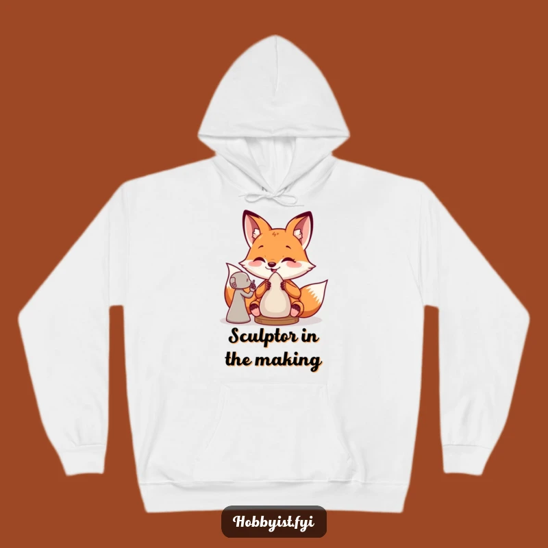 Funny Fox Sculptor Hoodie: Cozy Giddy Artist, Perfect Humorous Gift for Art Fans