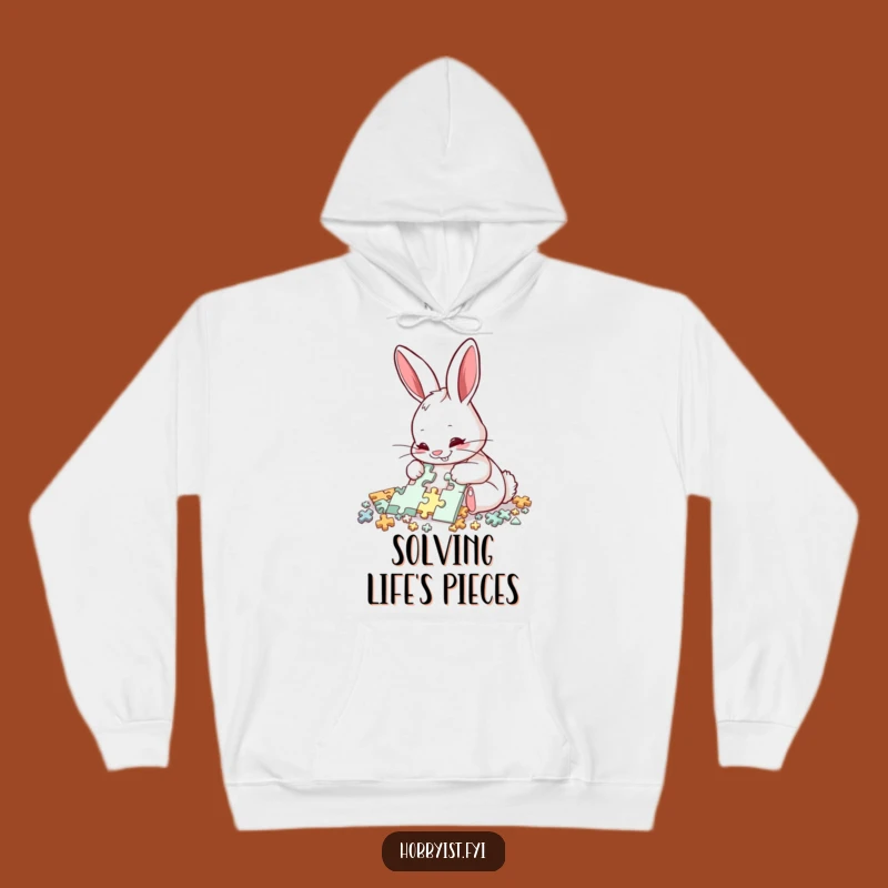 Funny Rabbit Puzzle Hoodie: Stay Cozy While You Concentrate