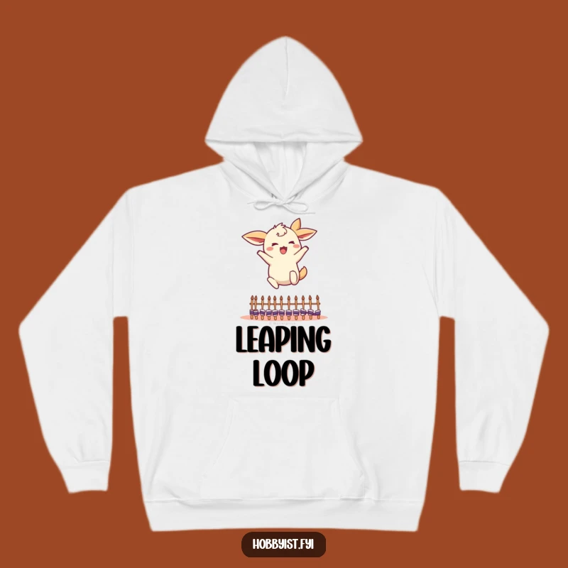 Funny Leaping Creature Hoodie: Cozy Ears Knitting Jump Funny Gift Apparel