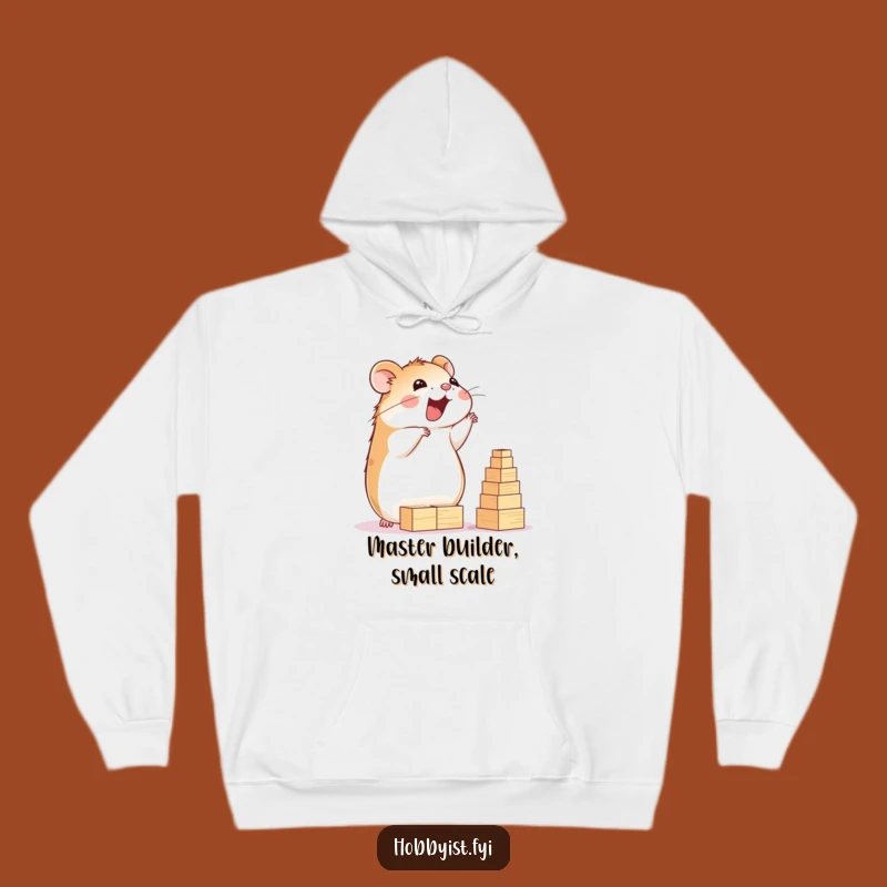 Cozy Funny Hamster Tower Hoodie: Stay Warm While Building Fun, Hilarious Gift!