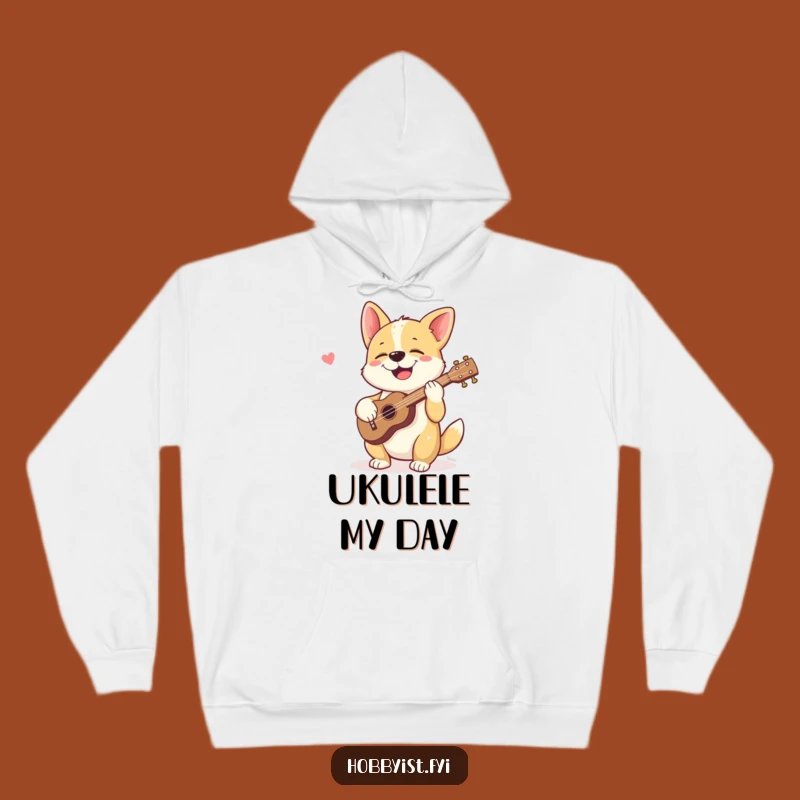 Funny Dog Ukulele Hoodie: Cozy Pup Apparel for Musical Comfort