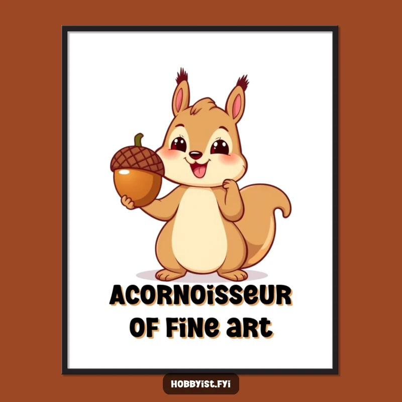 Funny Free Printable Squirrel Wall Art - DIY Downloadable Decor for Artful Homes