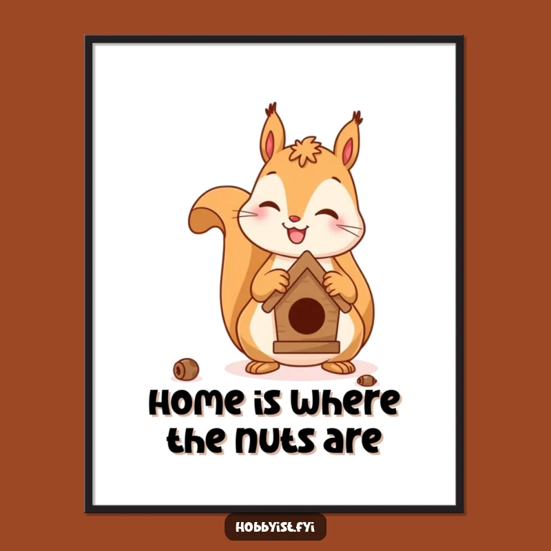Free Printable Squirrel Birdhouse Art: Funny Downloadable Wall Art for Cozy Homes