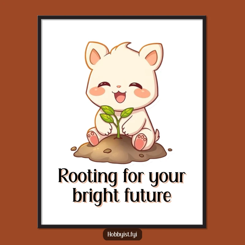 Free Printable Wall Art: Joyful Creature Planting Hope - Funny Downloadable Decor