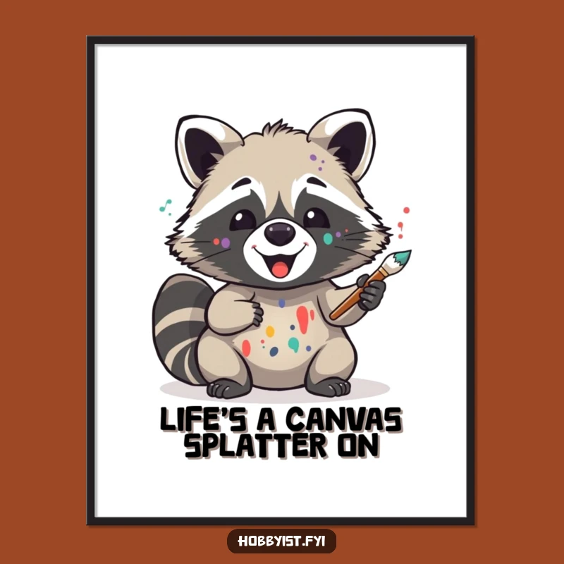 Funny Free Printable Raccoon Wall Art - Hilarious DIY Downloadable Decor for Art Lovers