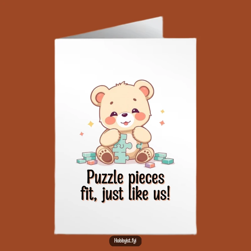 Free Printable Birthday Card: Glee Bear Cub Puzzle Maker Funny Downloadable Gift