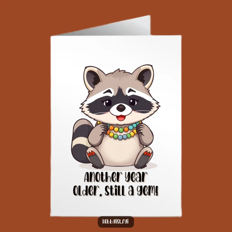 Free Printable Funny Raccoon Birthday Card - Crafty Bead Artist, Downloadable Gift