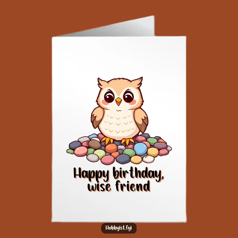 Free Printable Birthday Card: Wise Owl's Mosaic for a Thoughtful Downloadable Gift