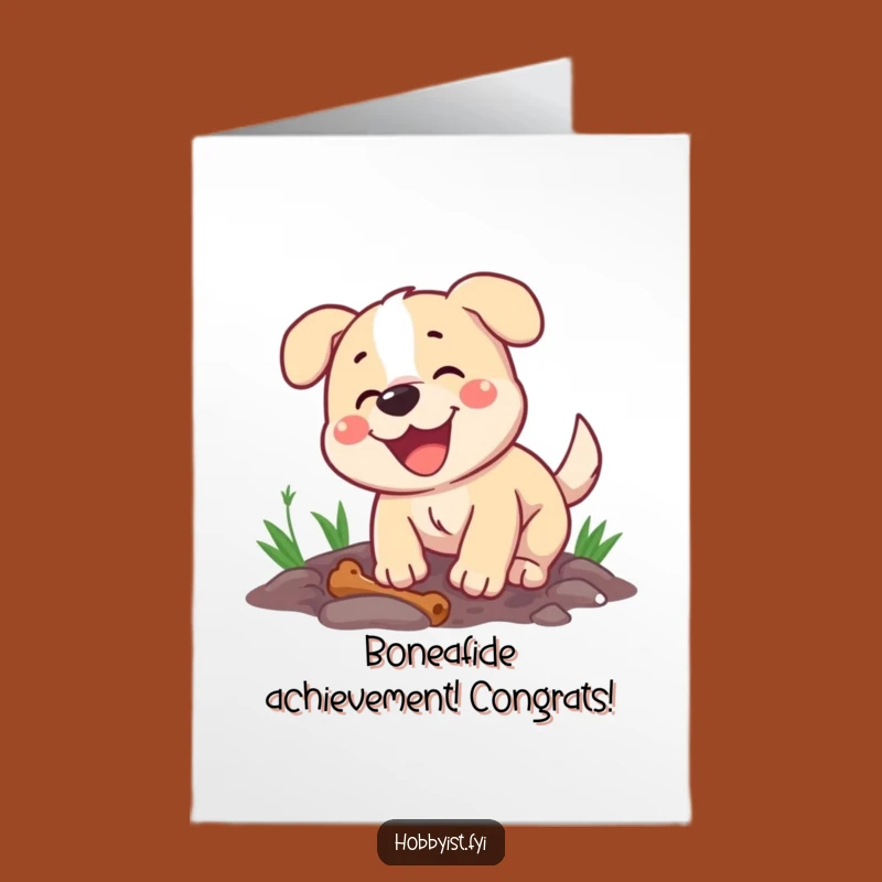 Free Printable Dog Digging Congrats Card - Hilarious DIY Downloadable for Achievement Unearthing