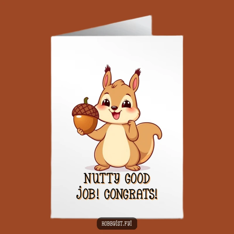 Free Printable Squirrel Congrats Card - Hilarious DIY Downloadable Art for Master Builders