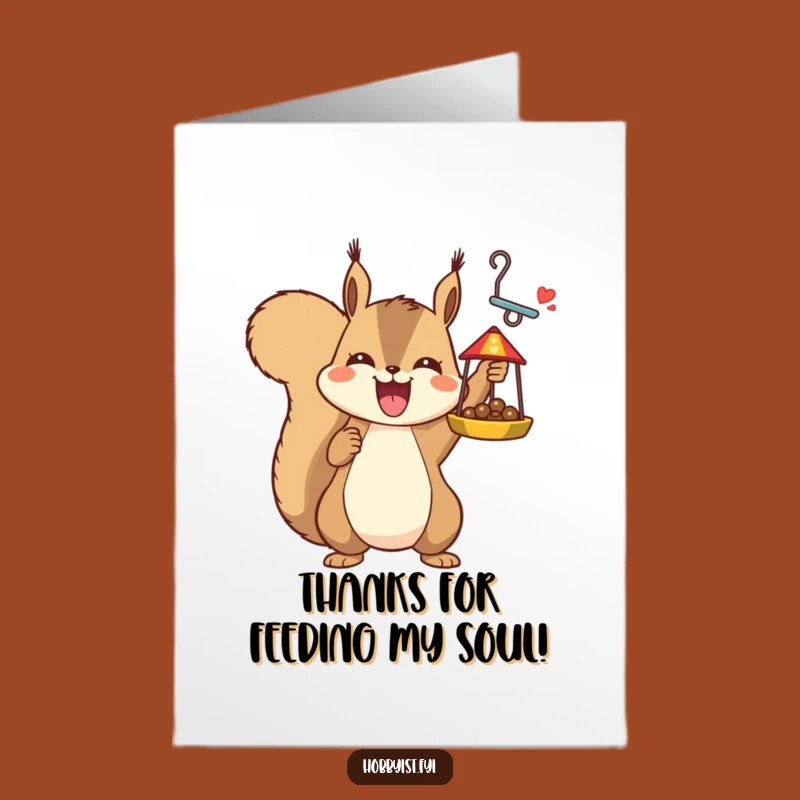 Free Printable Thank You Card: Squirrel's Gratitude Gift - Downloadable Gift