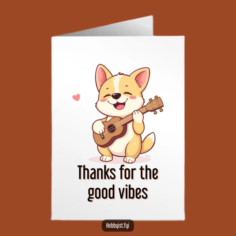 Free Printable Thank You Card: Ukulele Dog's Thanks for a Fun Downloadable Gift