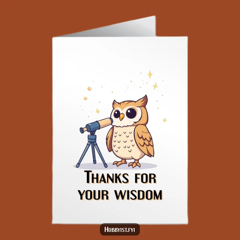 Free Printable Thank You Card: Owl Celestial Gratitude Downloadable Gift
