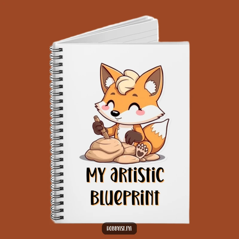 Fox Clay Sculptor Notebook: Funny Journal for Creative Projects!