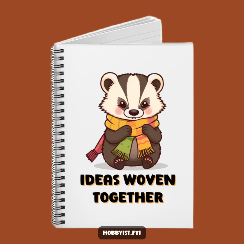 Funny Badger Notebook: Knitter's Journal, Adorable Funny Gift