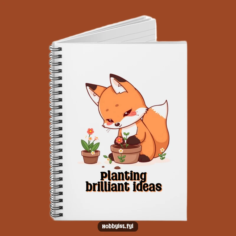 Funny Fox Notebook: Gardener's Journal, Adorable Funny Gift